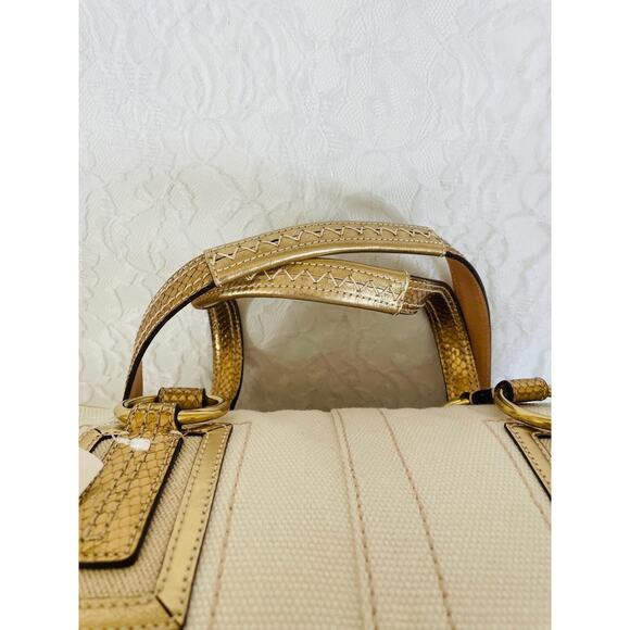 NWT Coach 10737 Legacy Soho Canvas Cream/Gold Python Satchelt Tote Bag Satchel - Picture 12 of 12
